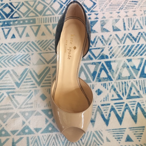 Kate Spade ♠️ Patent Peep Toe Heels - Picture 4 of 7